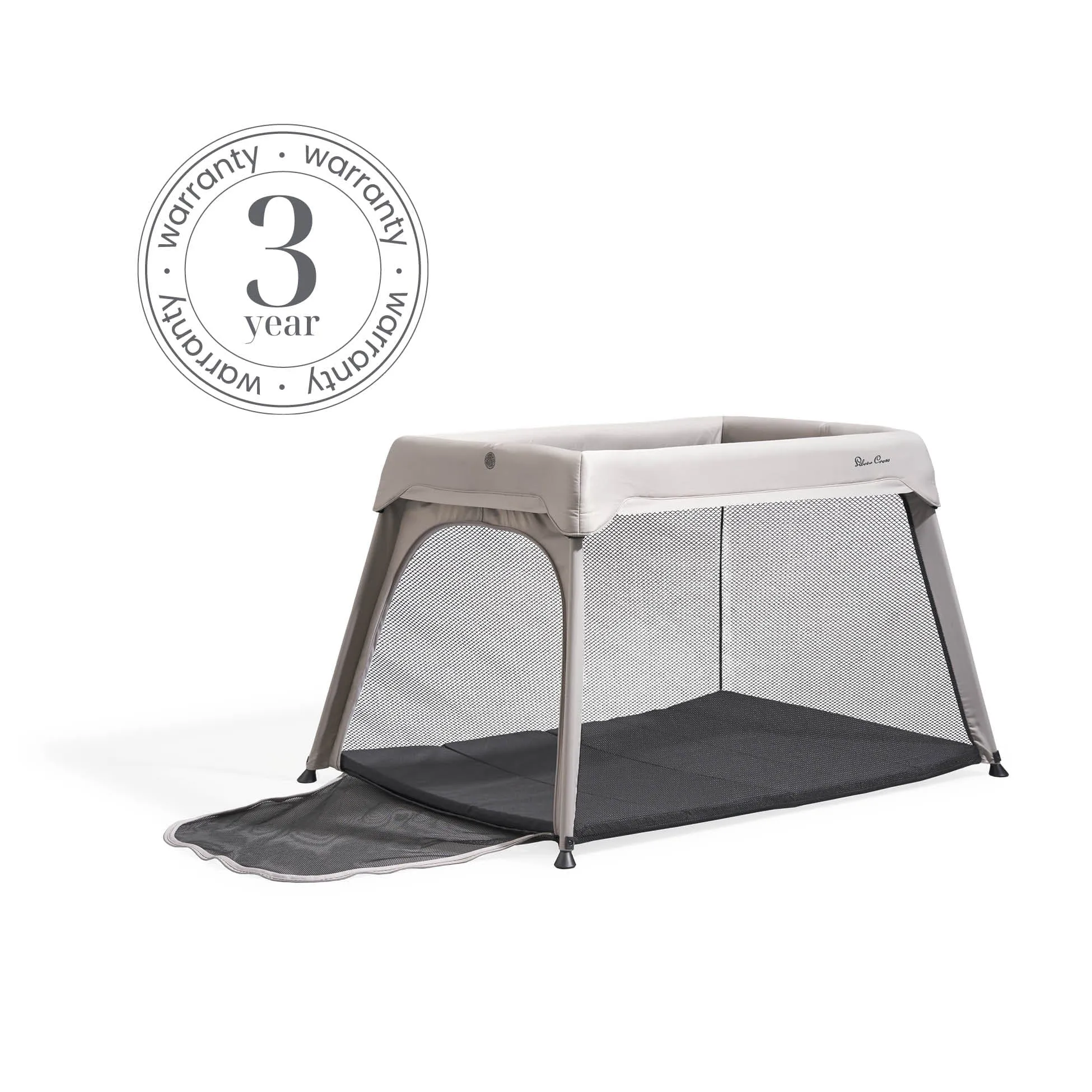 Silver Cross Slumber 3-in-1 Travel Cot - Stone