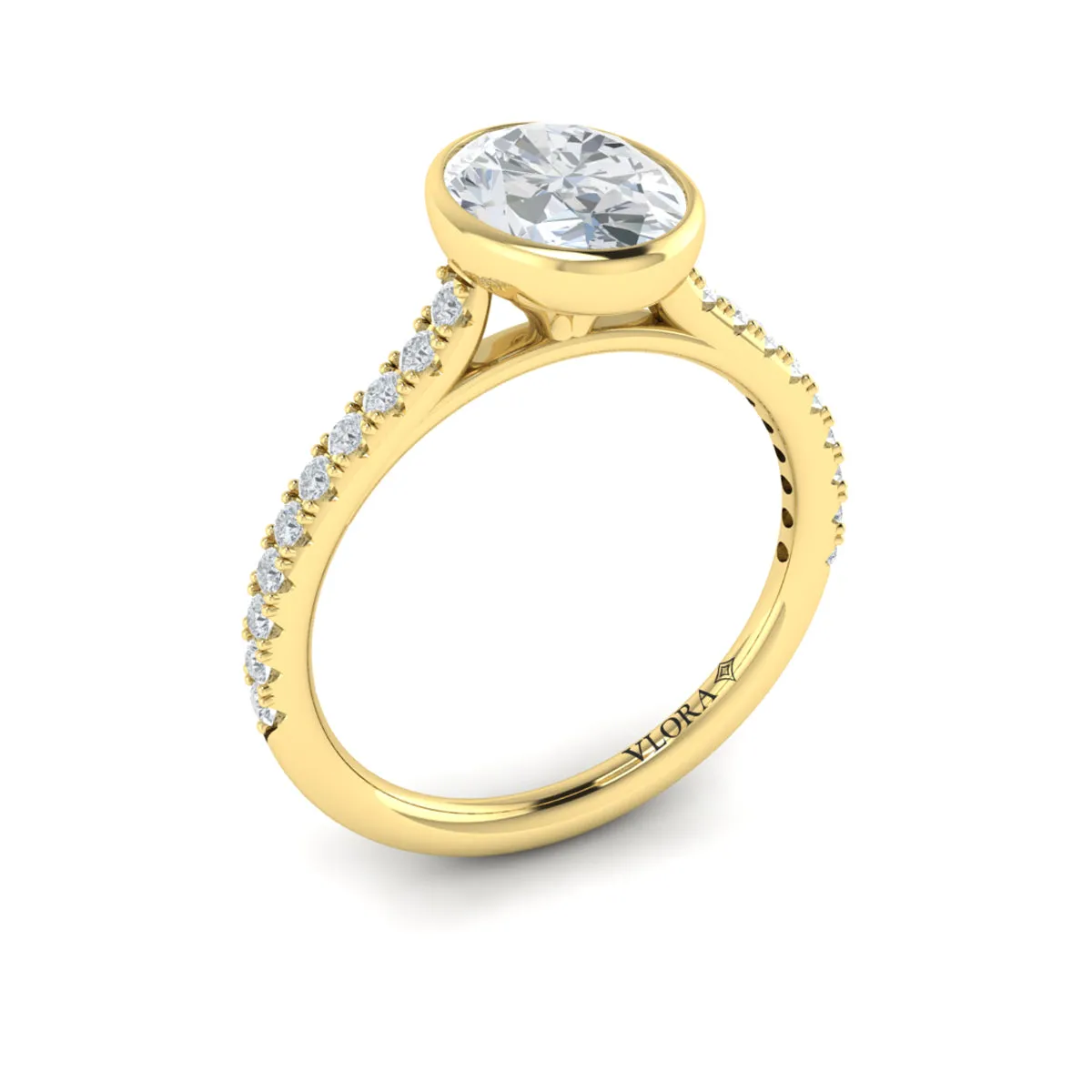 Sincerely, Springer's by Vlora 18K Yellow Gold Oval Engagement Ring Style Mounting
