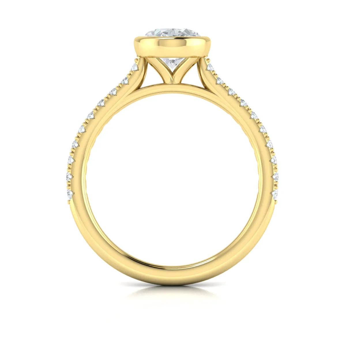 Sincerely, Springer's by Vlora 18K Yellow Gold Oval Engagement Ring Style Mounting