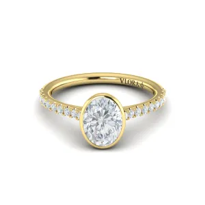 Sincerely, Springer's by Vlora 18K Yellow Gold Oval Engagement Ring Style Mounting