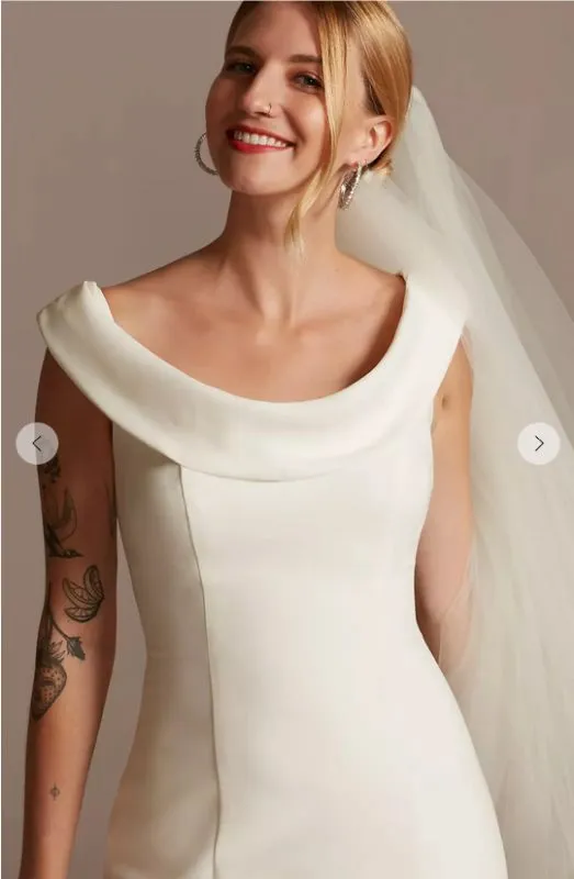 Size 14P David's Bridal WG4013 Ivory Informal