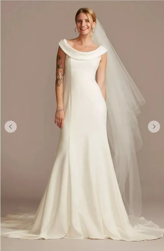 Size 14P David's Bridal WG4013 Ivory Informal