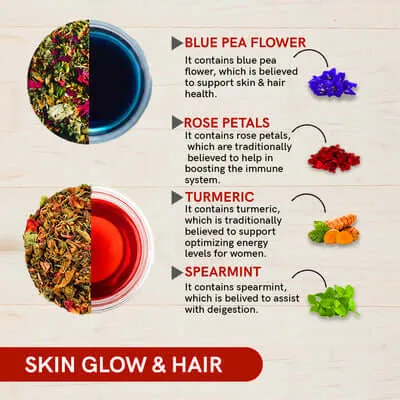 Skin and Hair Gift Box - Tea Gift Set (16 Teabags)