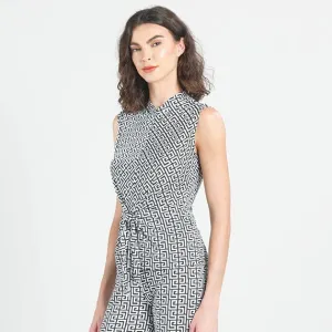 Sleeveless Tie Front Knit Top