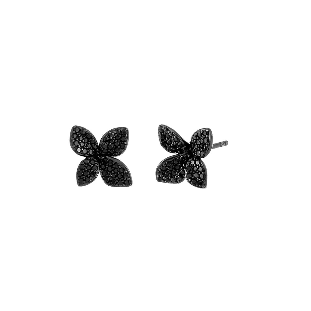 Small Pavé Fancy Flower Stud Earring