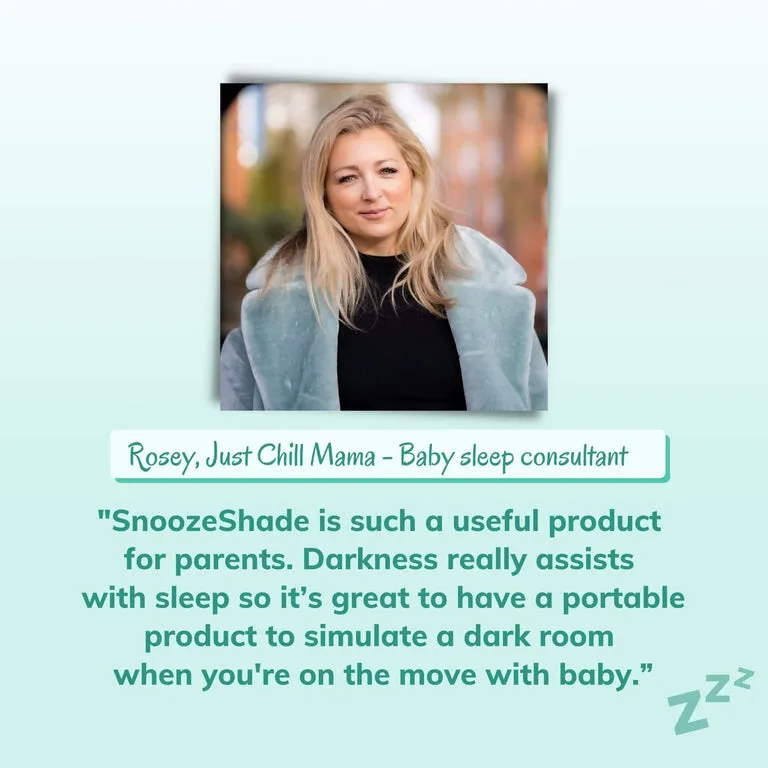 SnoozeShade for Travel Cots | Travel cot blackout canopy | Air-permeable mesh blocks 94% of light
