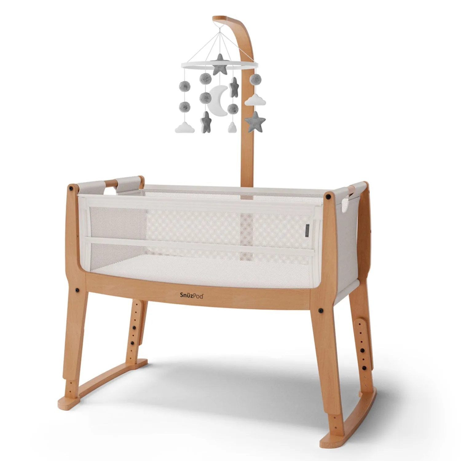 SnuzPod Studio Bedside Crib in Stockholm Natural