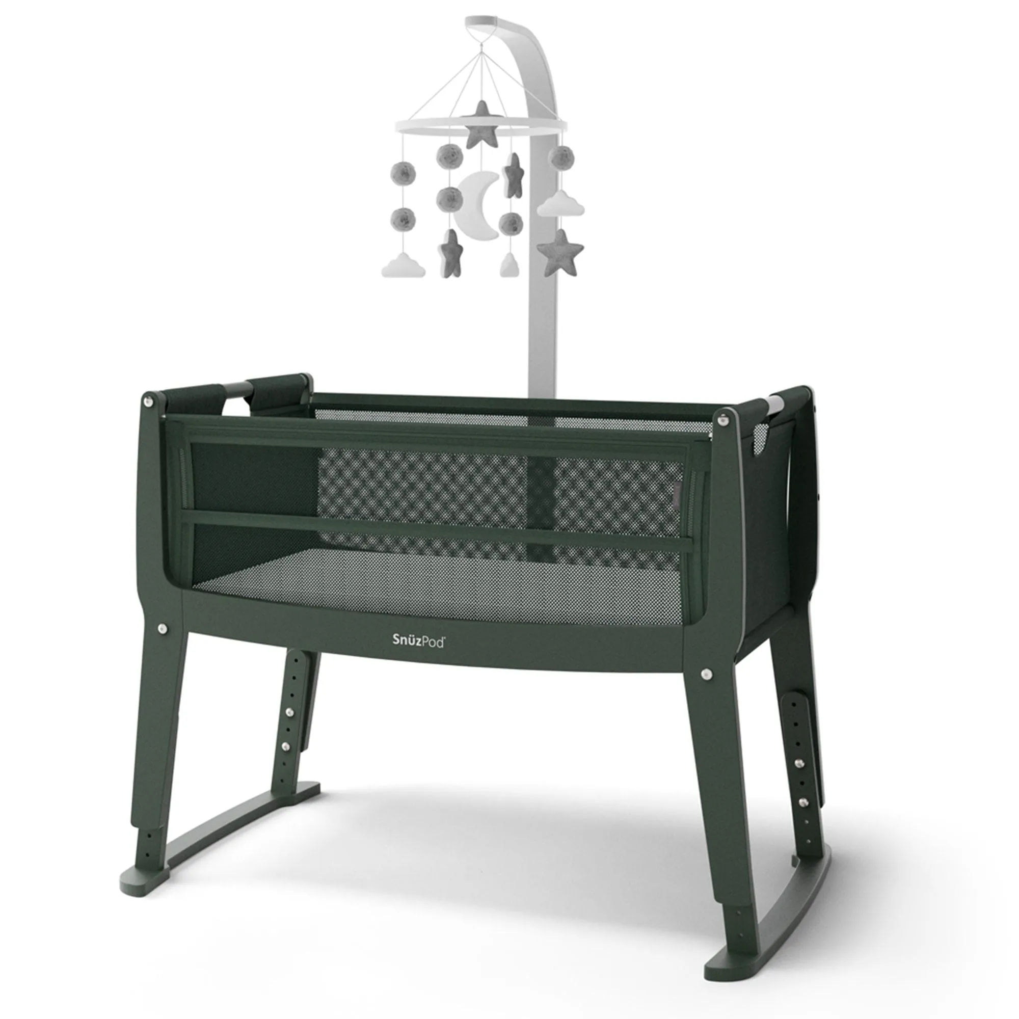 SnuzPod4 Studio Bedside Crib  - Berlin Green