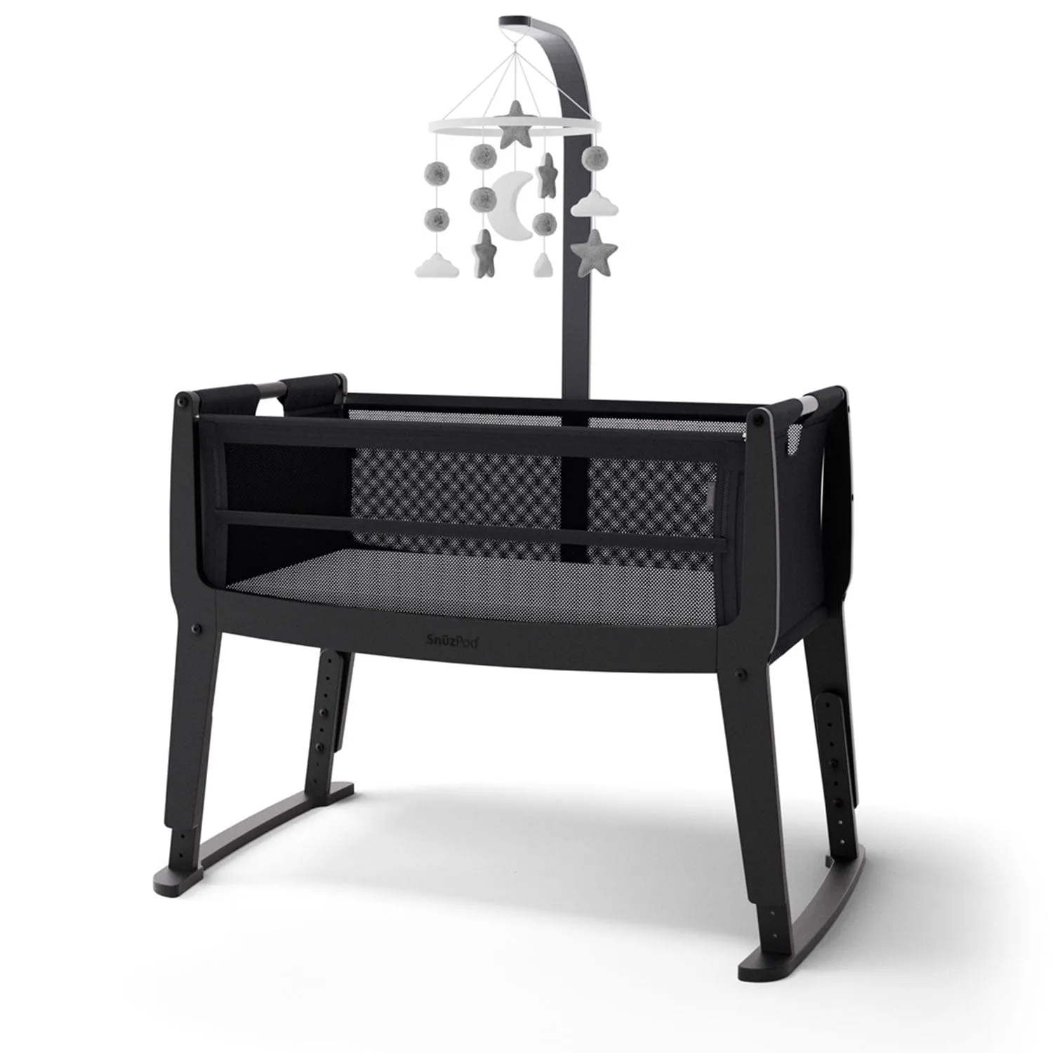 SnuzPod4 Studio Bedside Crib  - Brooklyn Graphite