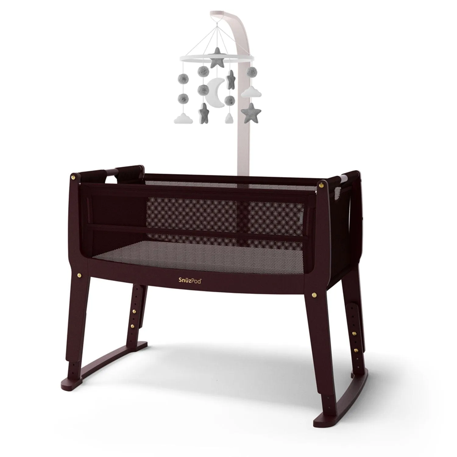 SnuzPod4 Studio Bedside Crib  - Rome Burgundy