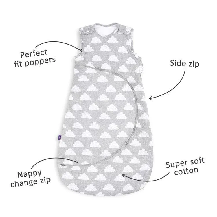 SnuzPouch Sleeping Bag 1 Tog – Cloud Nine 0-6m