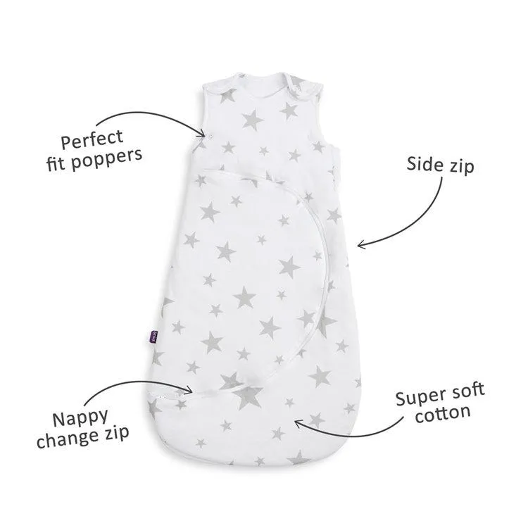 SnuzPouch Sleeping Bag 1 Tog – Grey Stars 0-6m