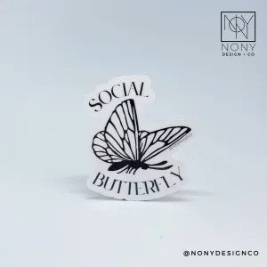 Social Butterfly Sticker