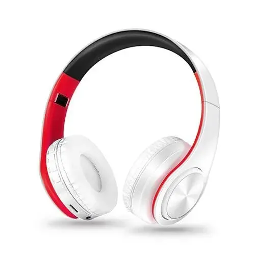 Soft Leather Wireless Stereo Headset Over Ear Stereo