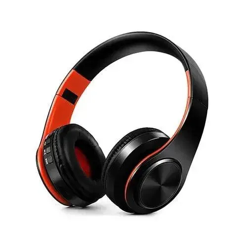 Soft Leather Wireless Stereo Headset Over Ear Stereo
