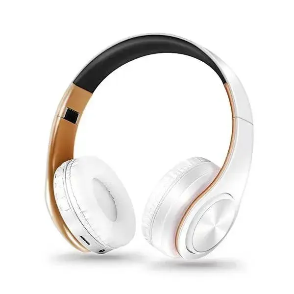 Soft Leather Wireless Stereo Headset Over Ear Stereo