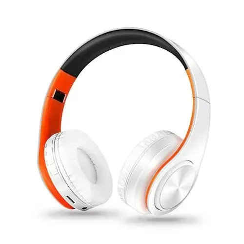 Soft Leather Wireless Stereo Headset Over Ear Stereo