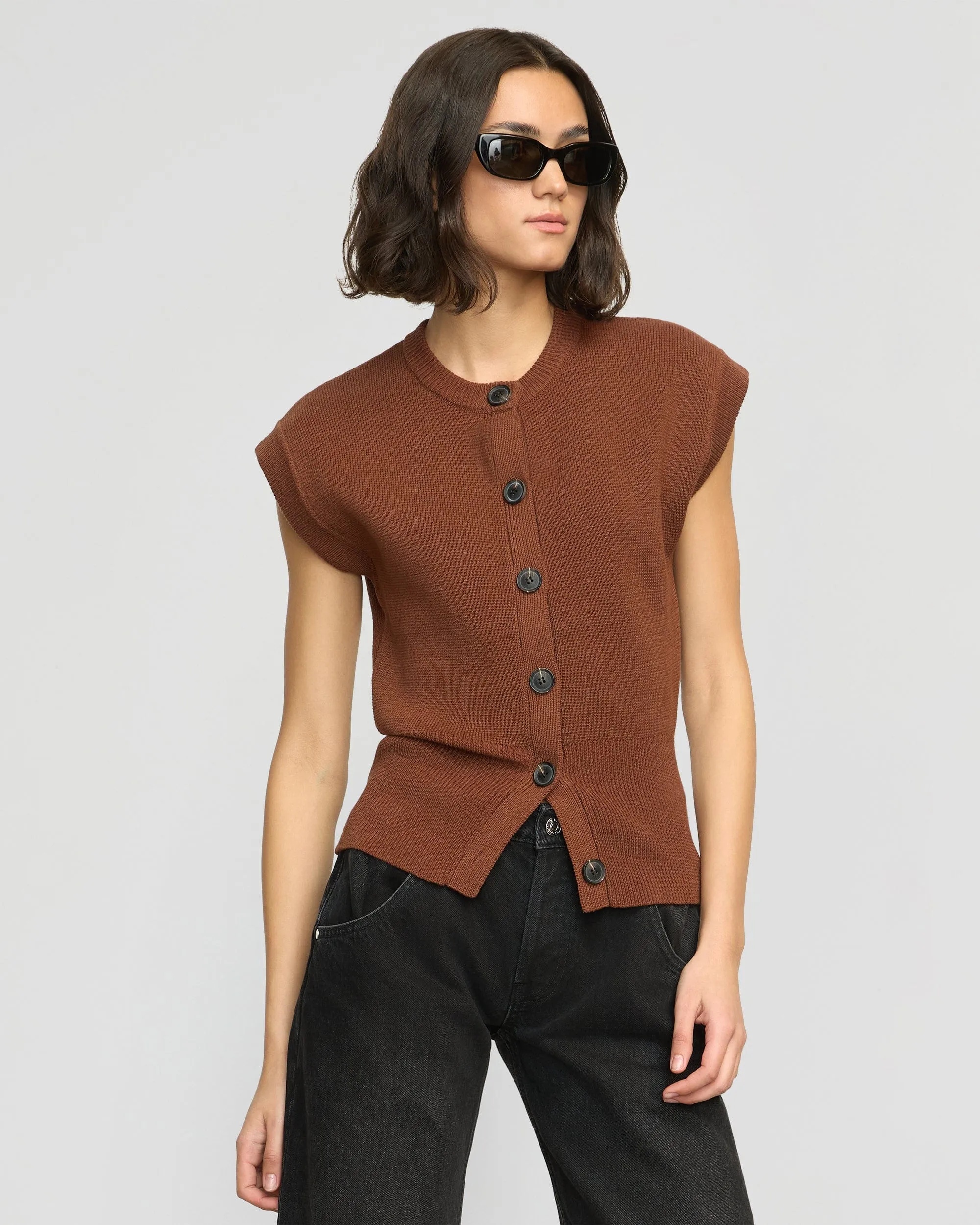 Solea Button Knit Vest