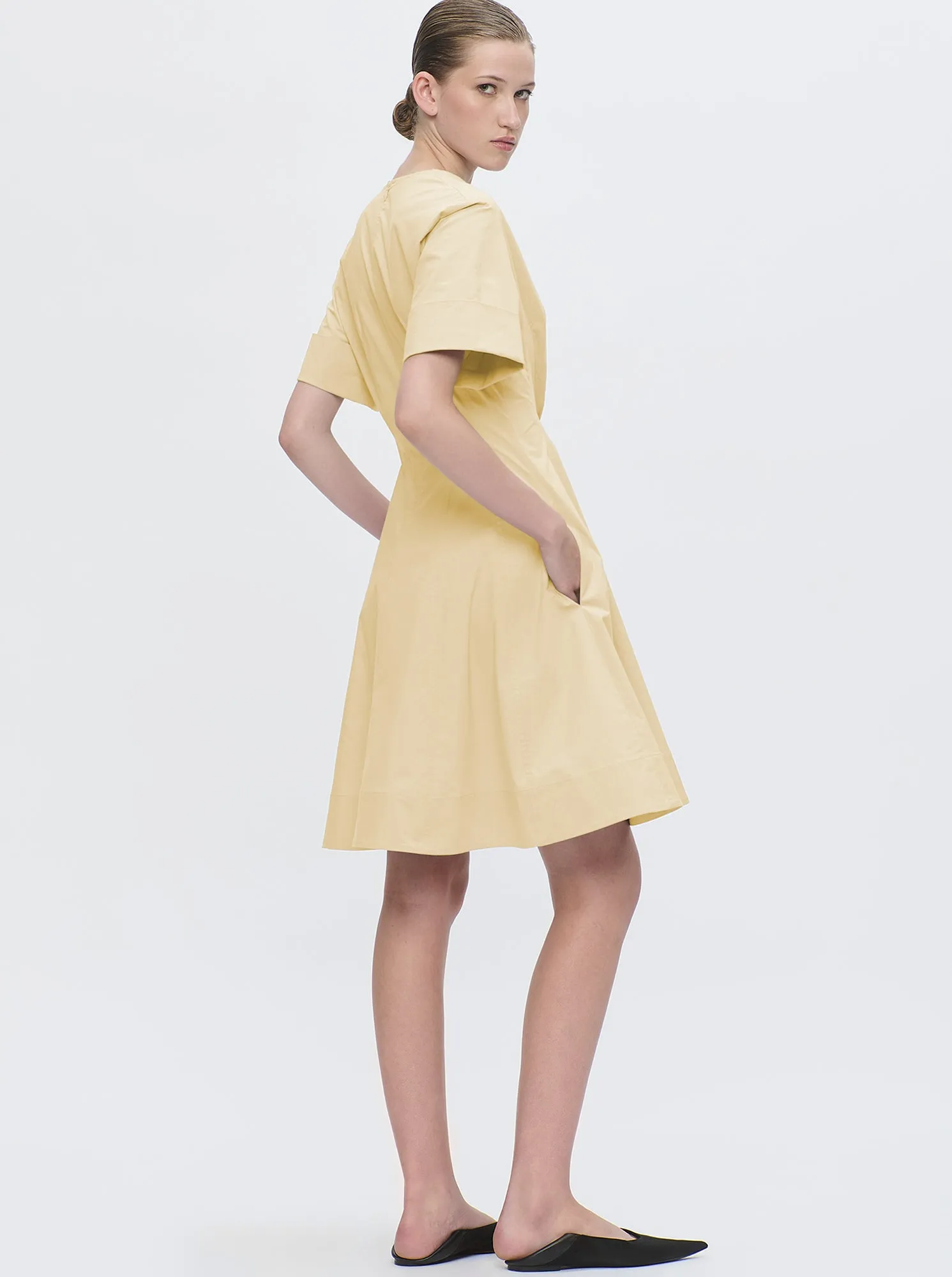 SORA Flared dress Yellow