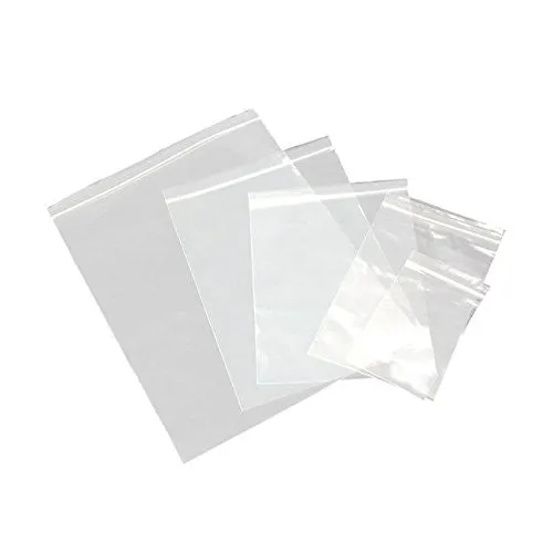 SPARTAN INDUSTRIAL - 10inch X 13inch (100 Pack) 2 Mil Clear Reclosable Zip Plastic Poly Bags with Resealable Lock Seal Zipper