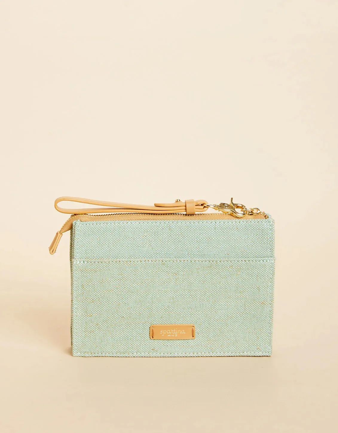Spartina 449 Sophie Straw Wristlet Kalalanta Ikat Palm Sea Foam