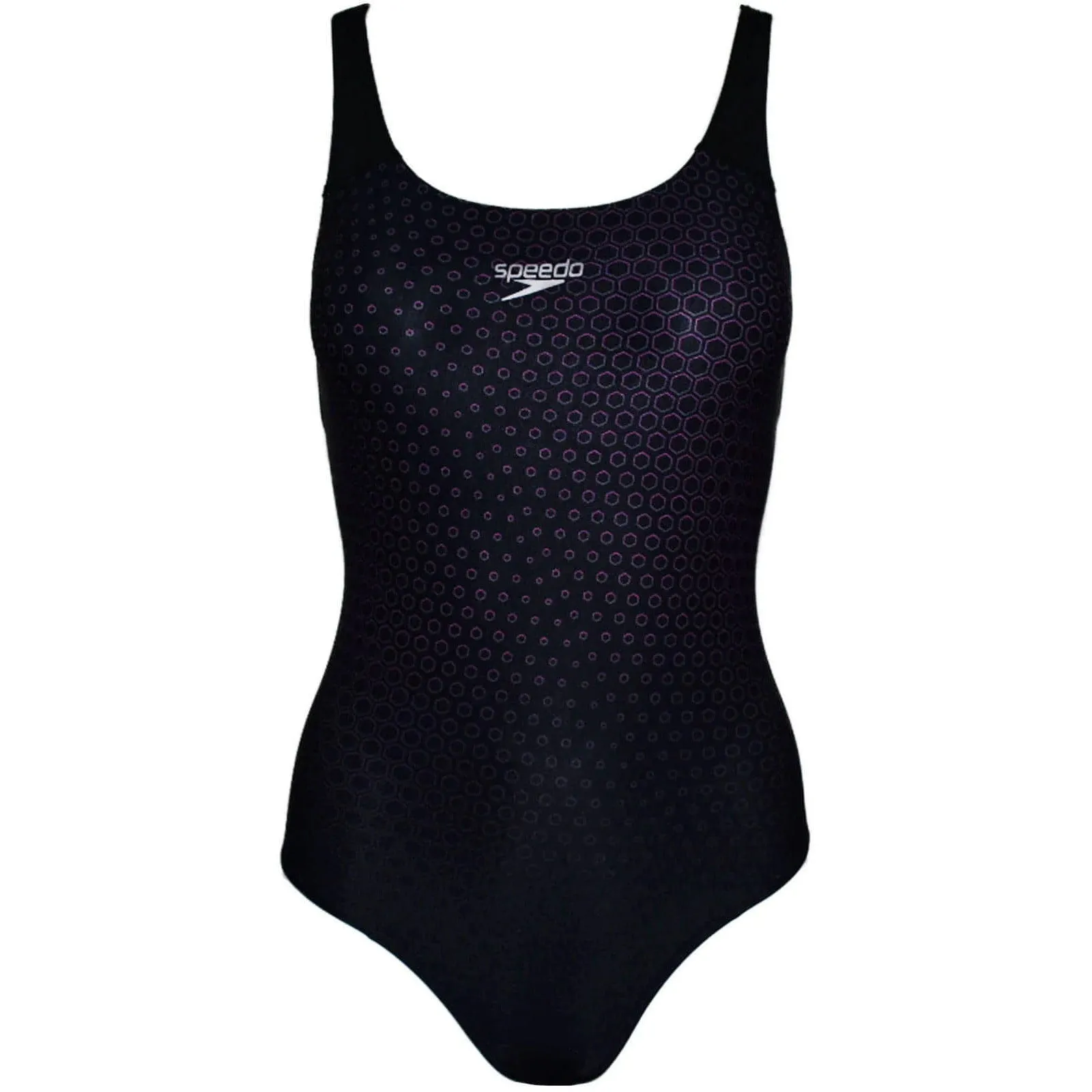 Speedo Digital Placement Powerback Womens Swimsuit - Black