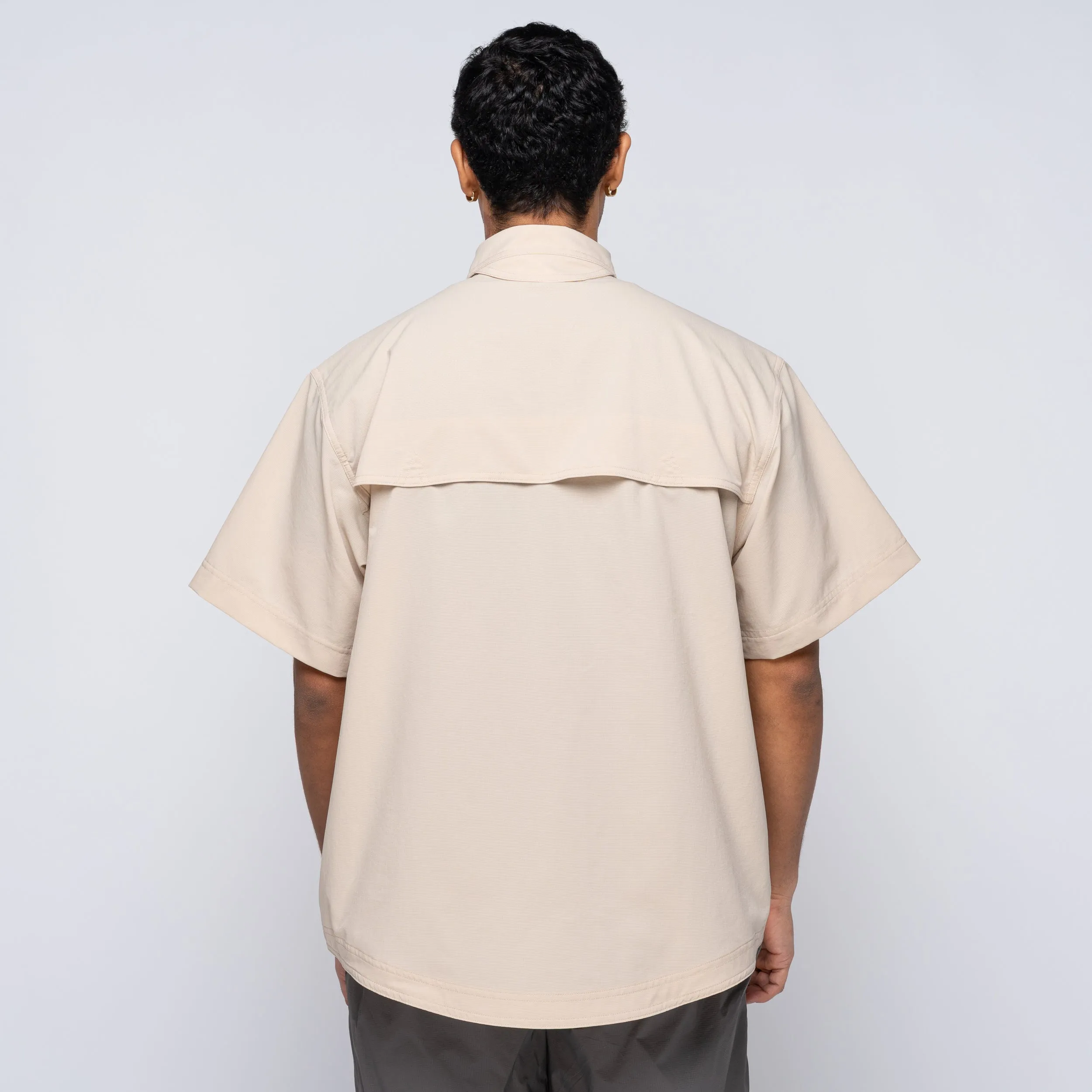 S/S Asymmetric Camp Shirt Silica GZ55103