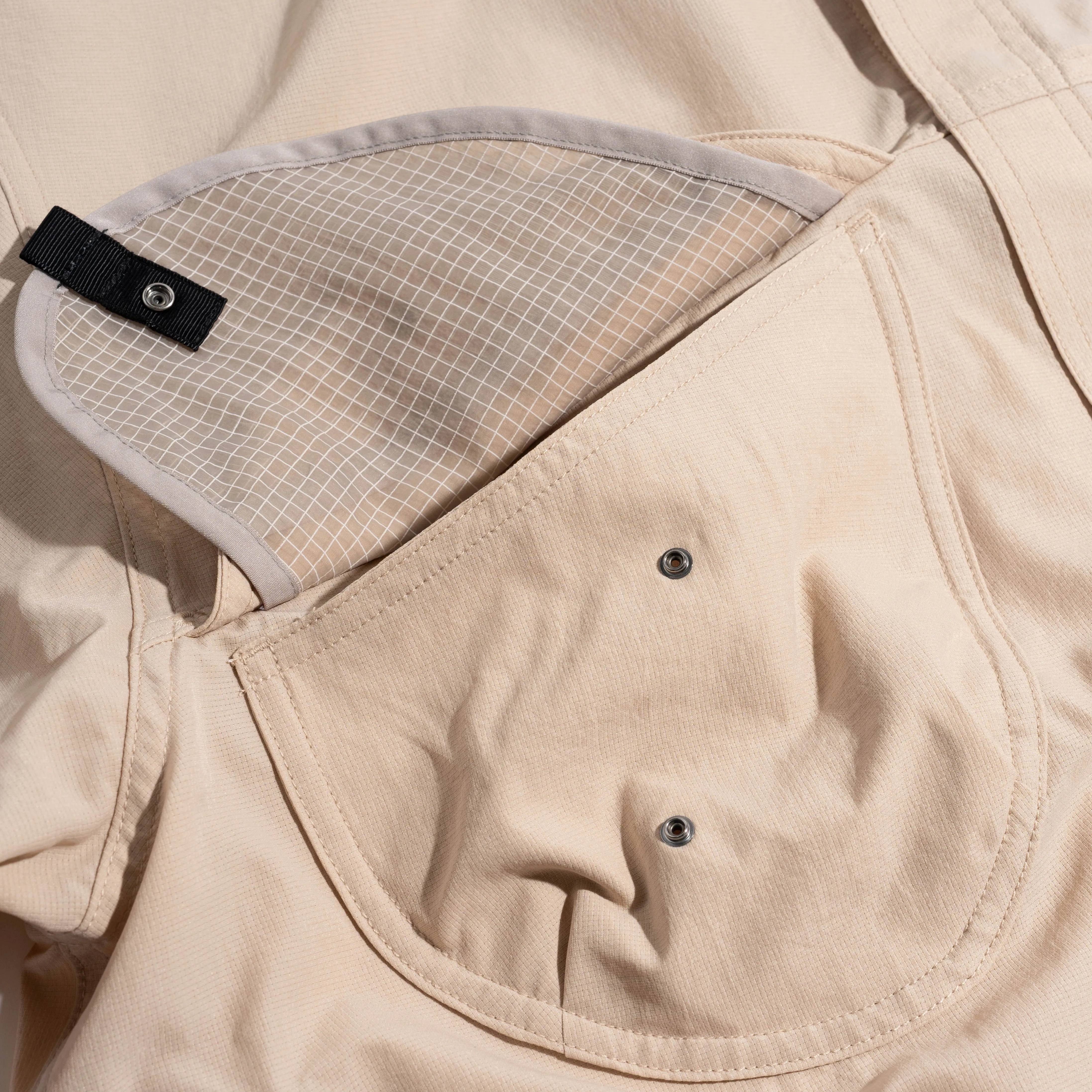 S/S Asymmetric Camp Shirt Silica GZ55103