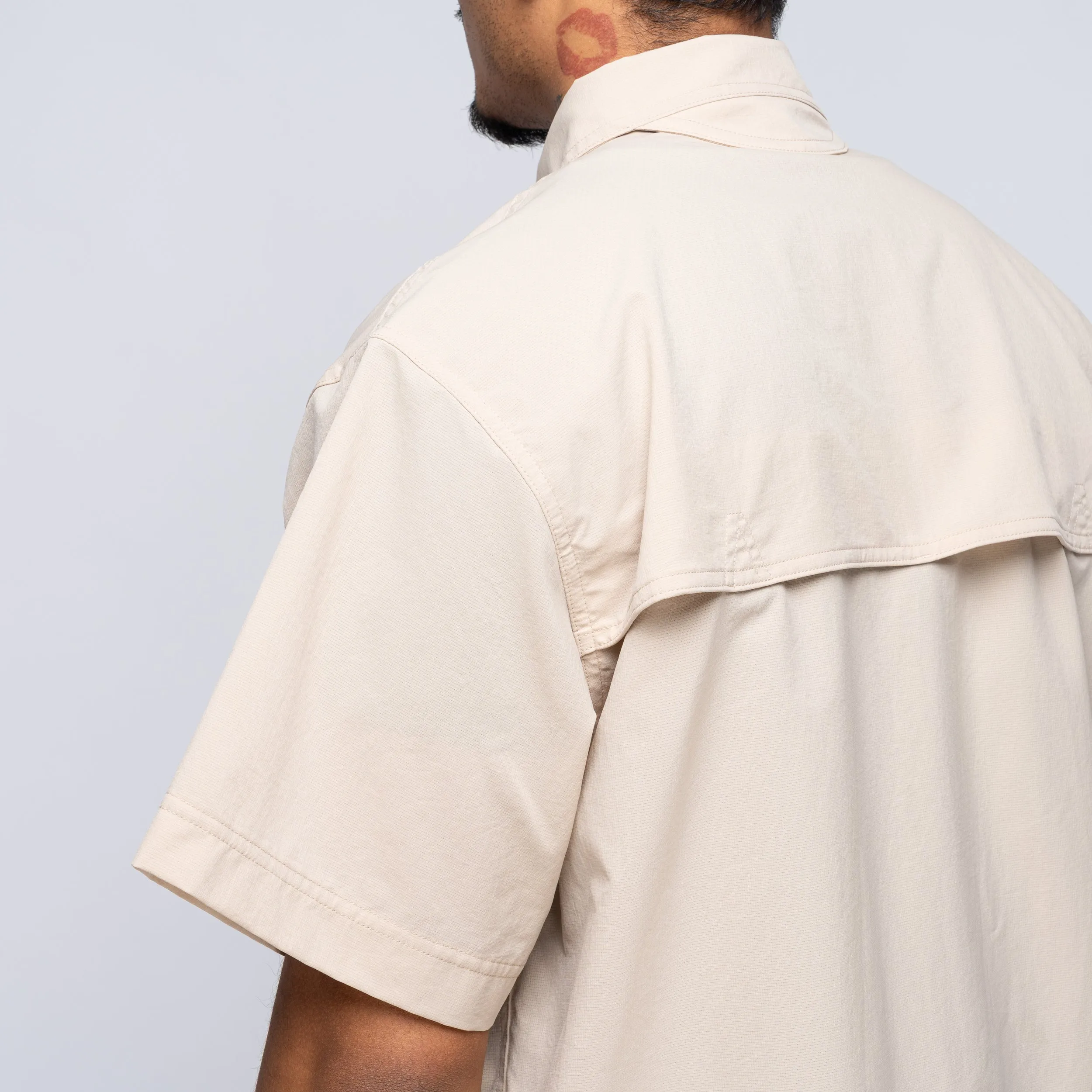 S/S Asymmetric Camp Shirt Silica GZ55103