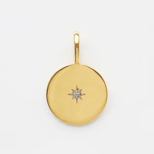 Star Set Diamond Engravable Pendant