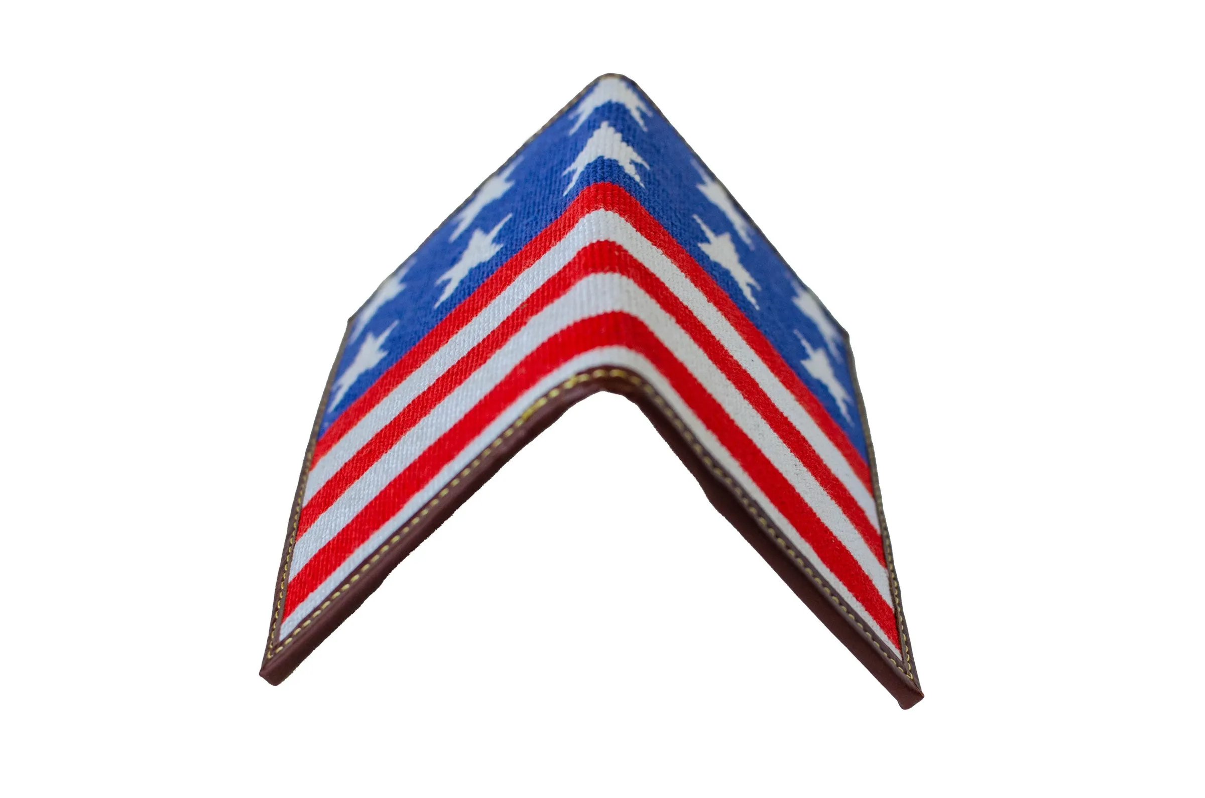 Stars and Stripes Needlepoint Passport Case