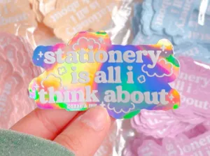 Stationery Is All I Think About Sticker Decal