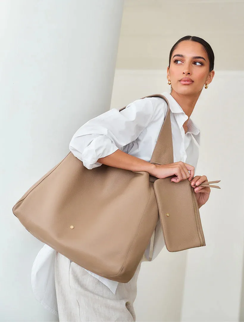 Stevie Slouch Tote - Hazelnut