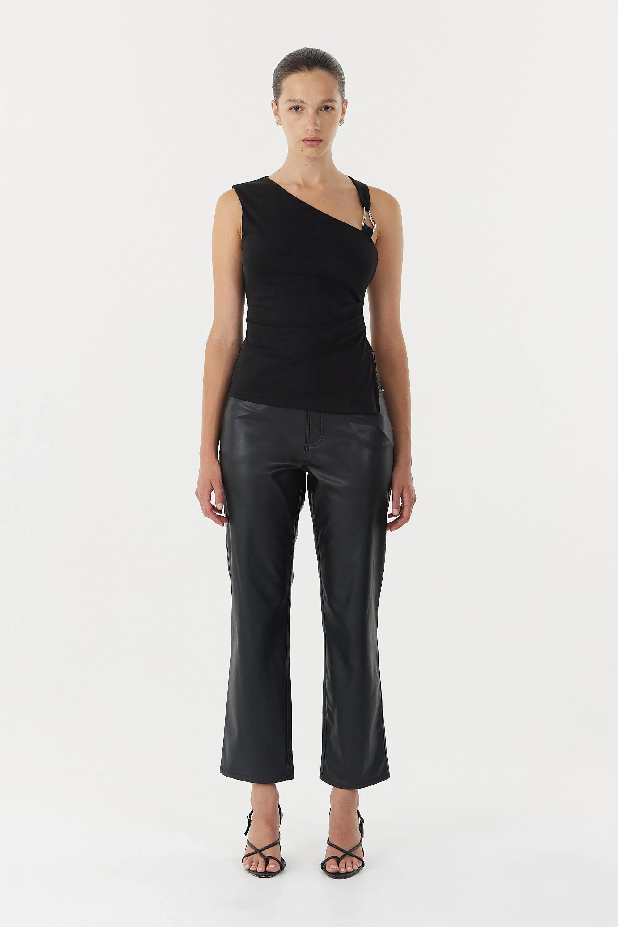 STIRLING TWIST ASYMMETRIC BODICE | BLACK