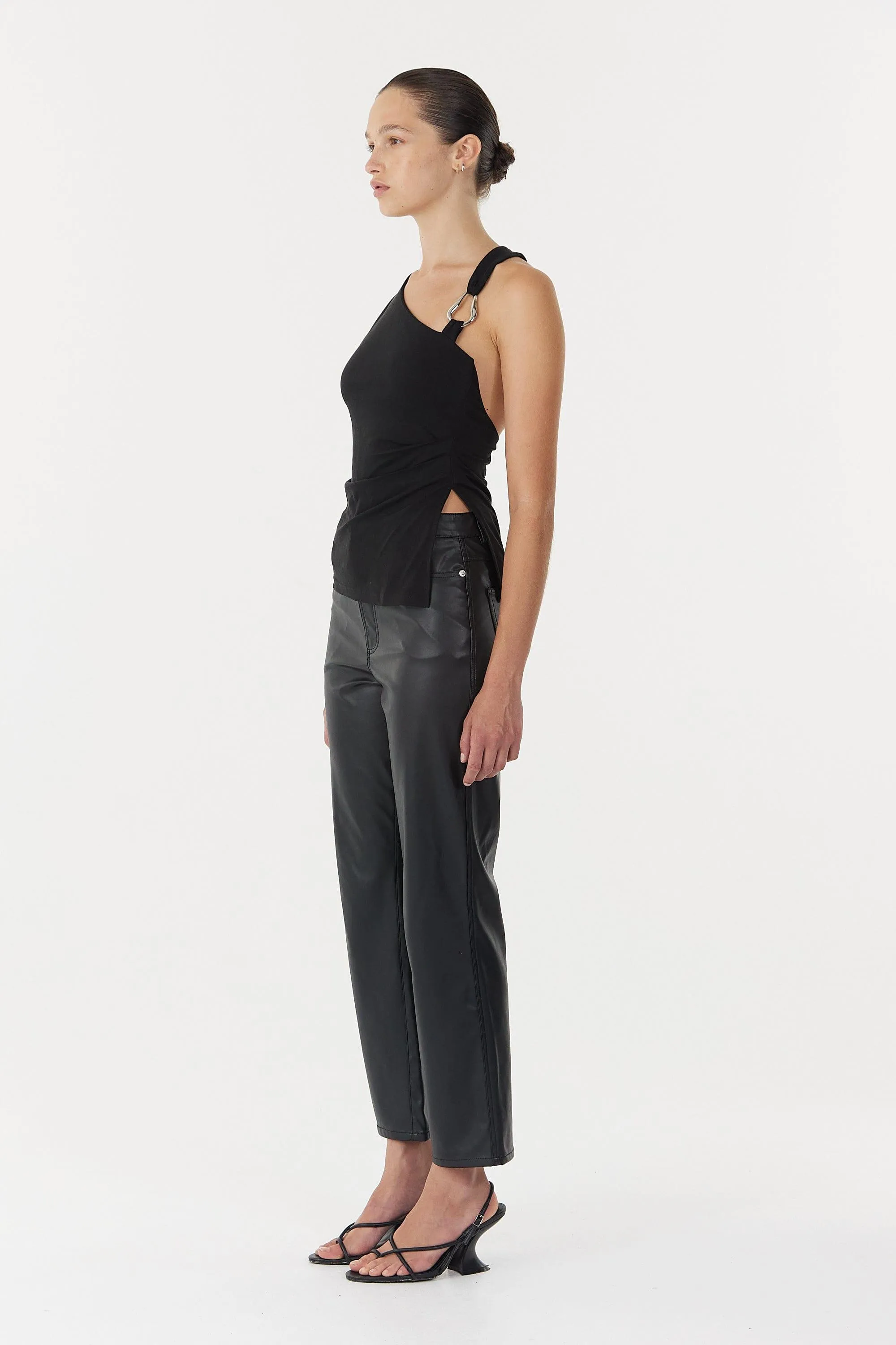 STIRLING TWIST ASYMMETRIC BODICE | BLACK