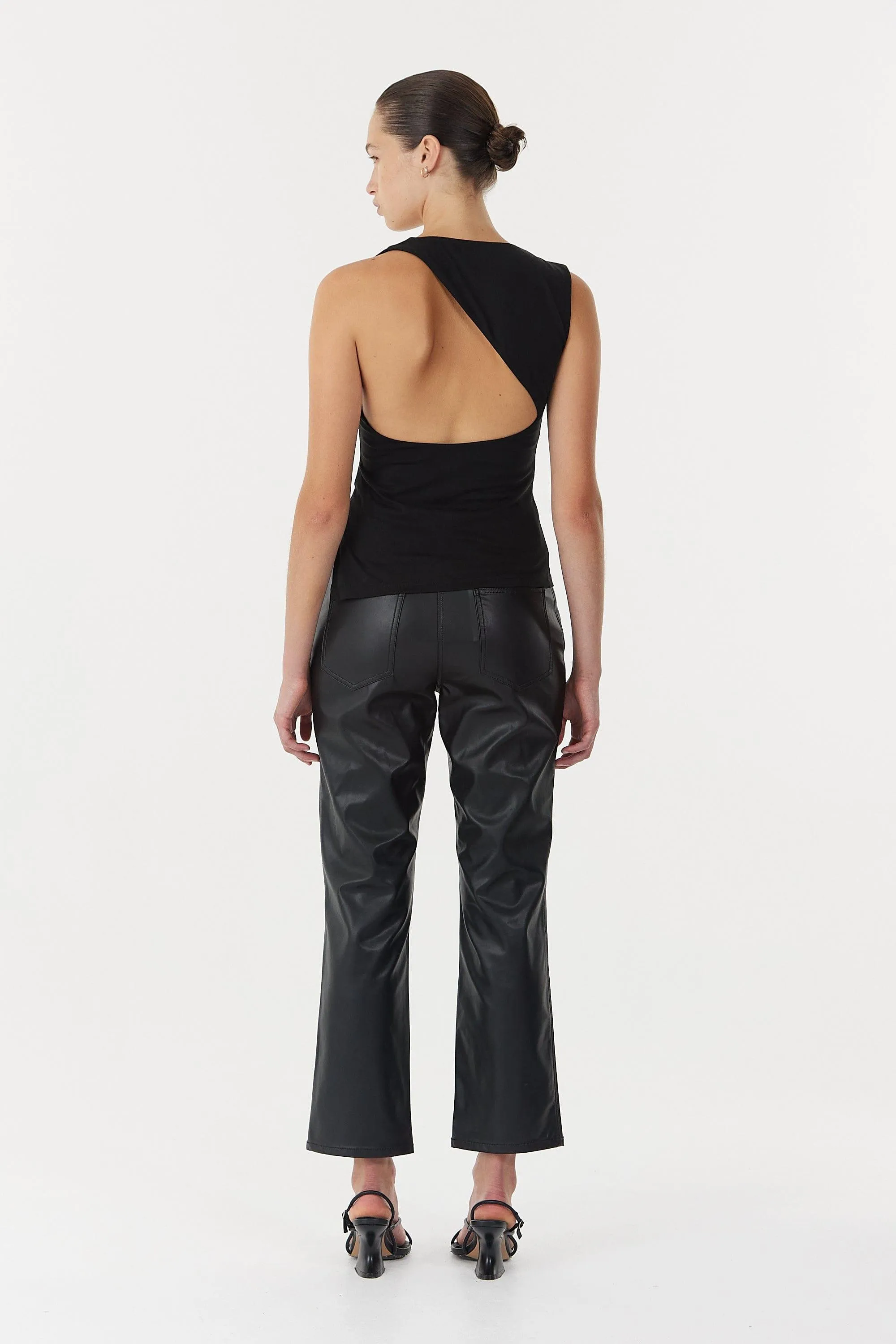 STIRLING TWIST ASYMMETRIC BODICE | BLACK