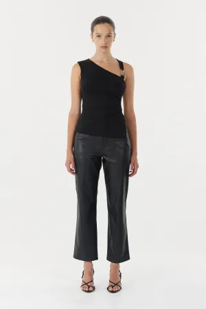 STIRLING TWIST ASYMMETRIC BODICE | BLACK