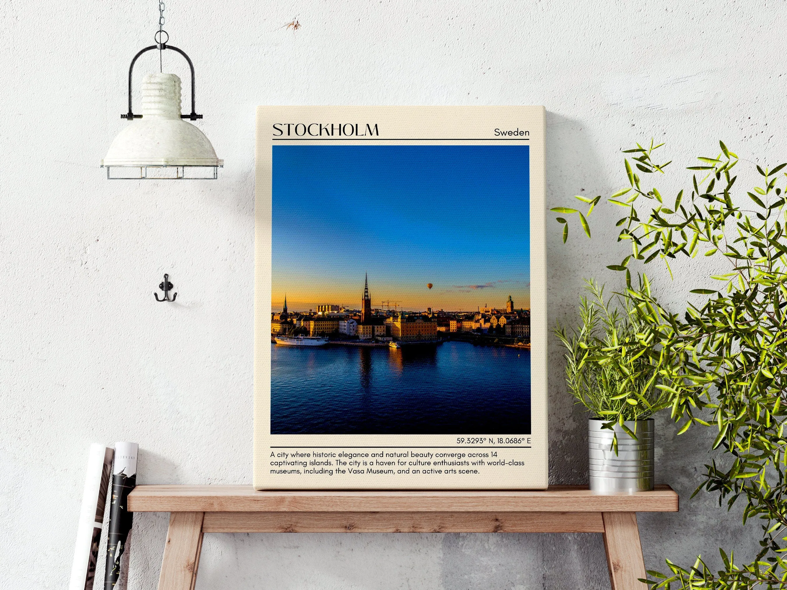 Stockholm Minimal Wall Art, Sweden