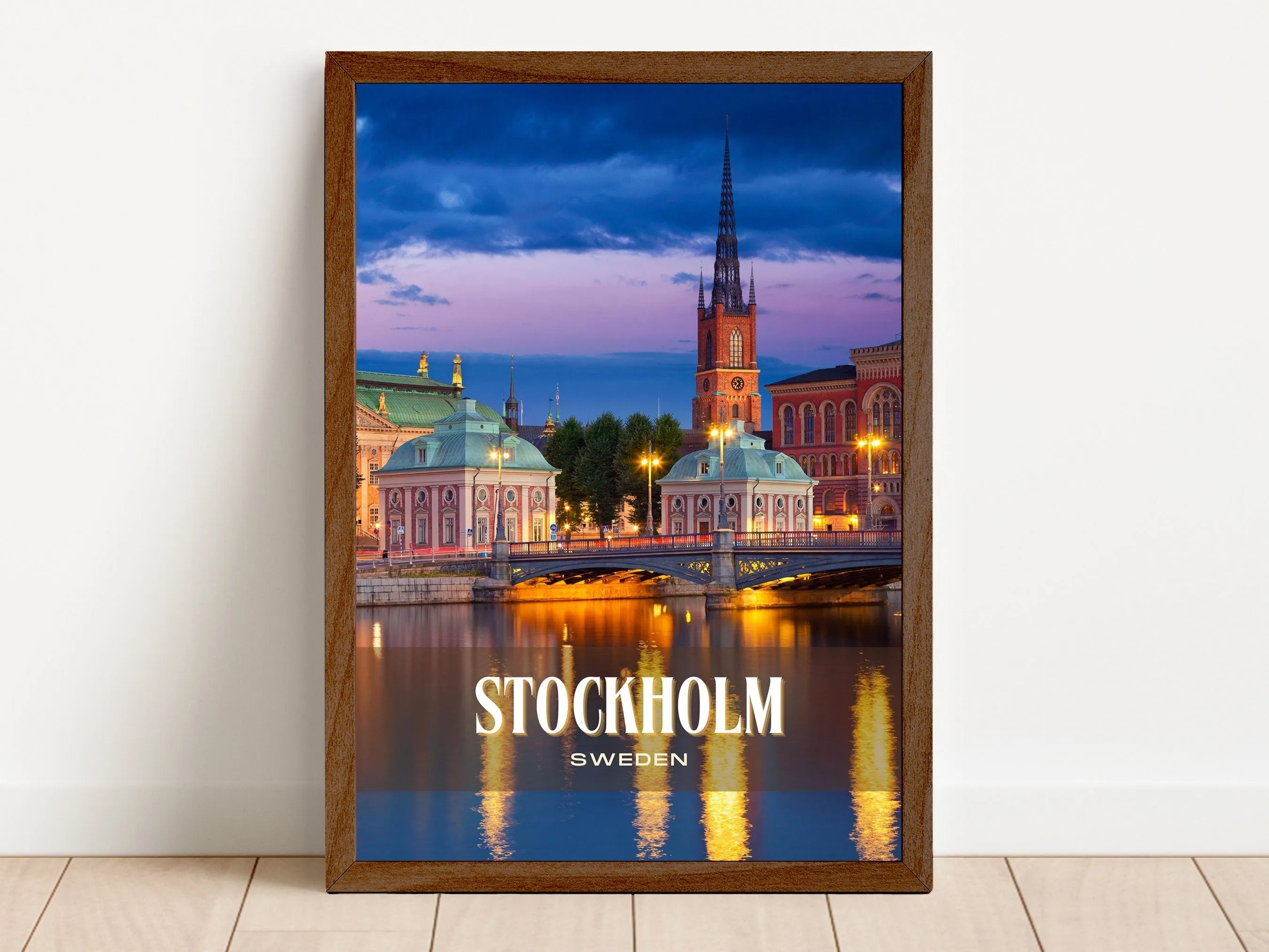 Stockholm Retro Wall Art, Sweden