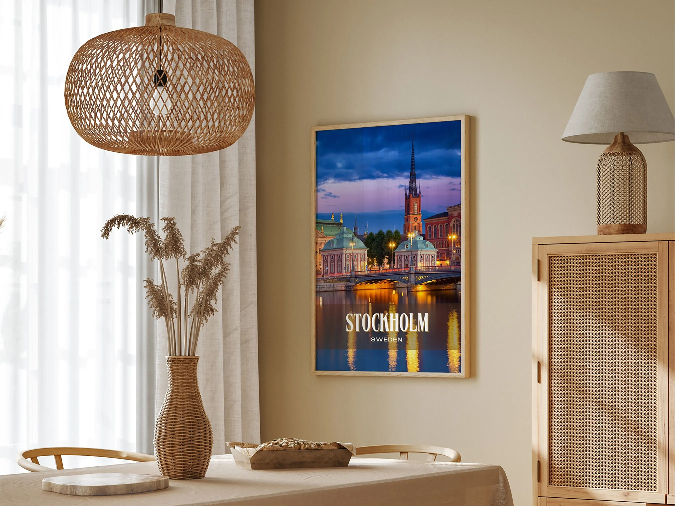 Stockholm Retro Wall Art, Sweden