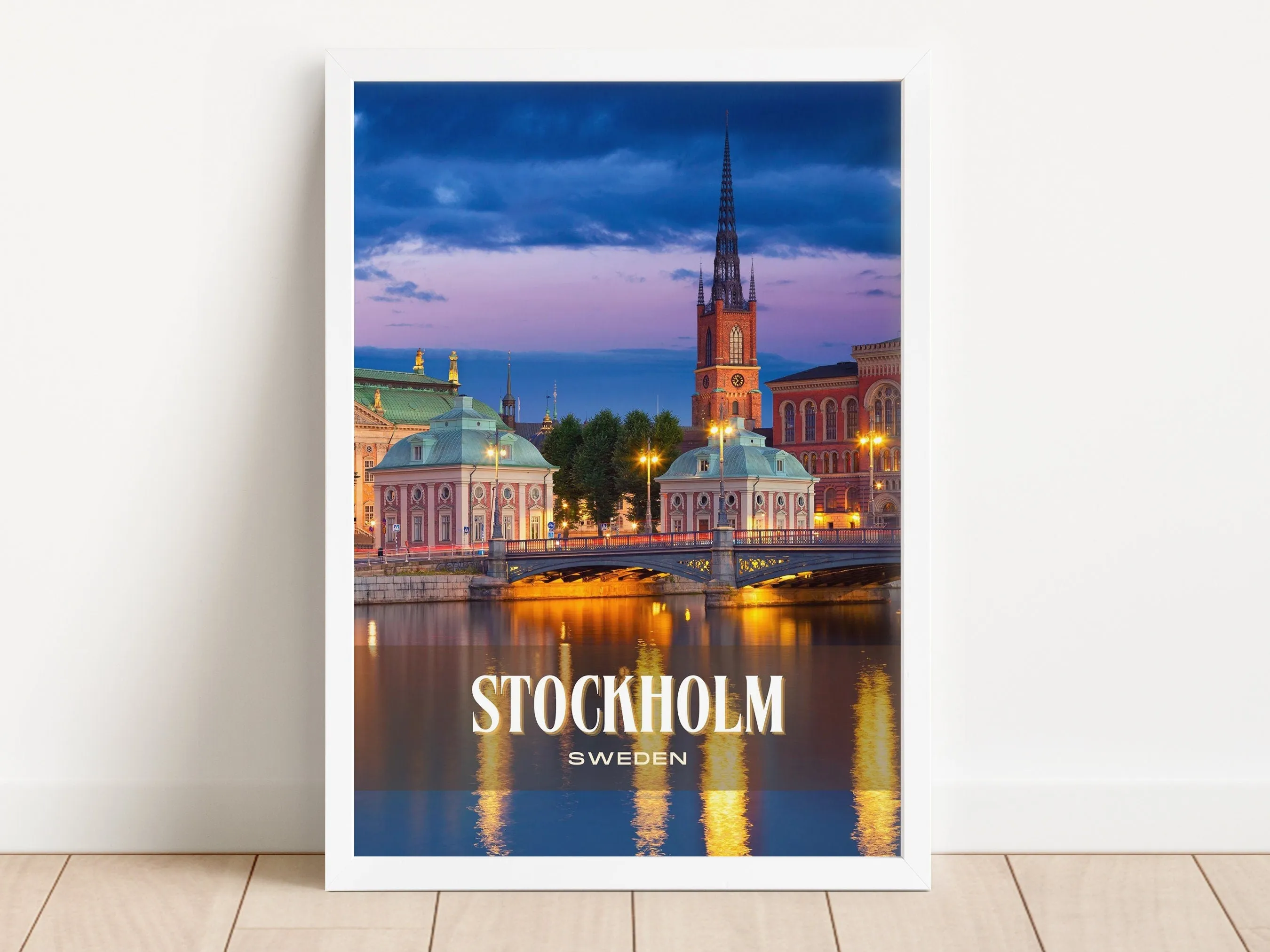 Stockholm Retro Wall Art, Sweden