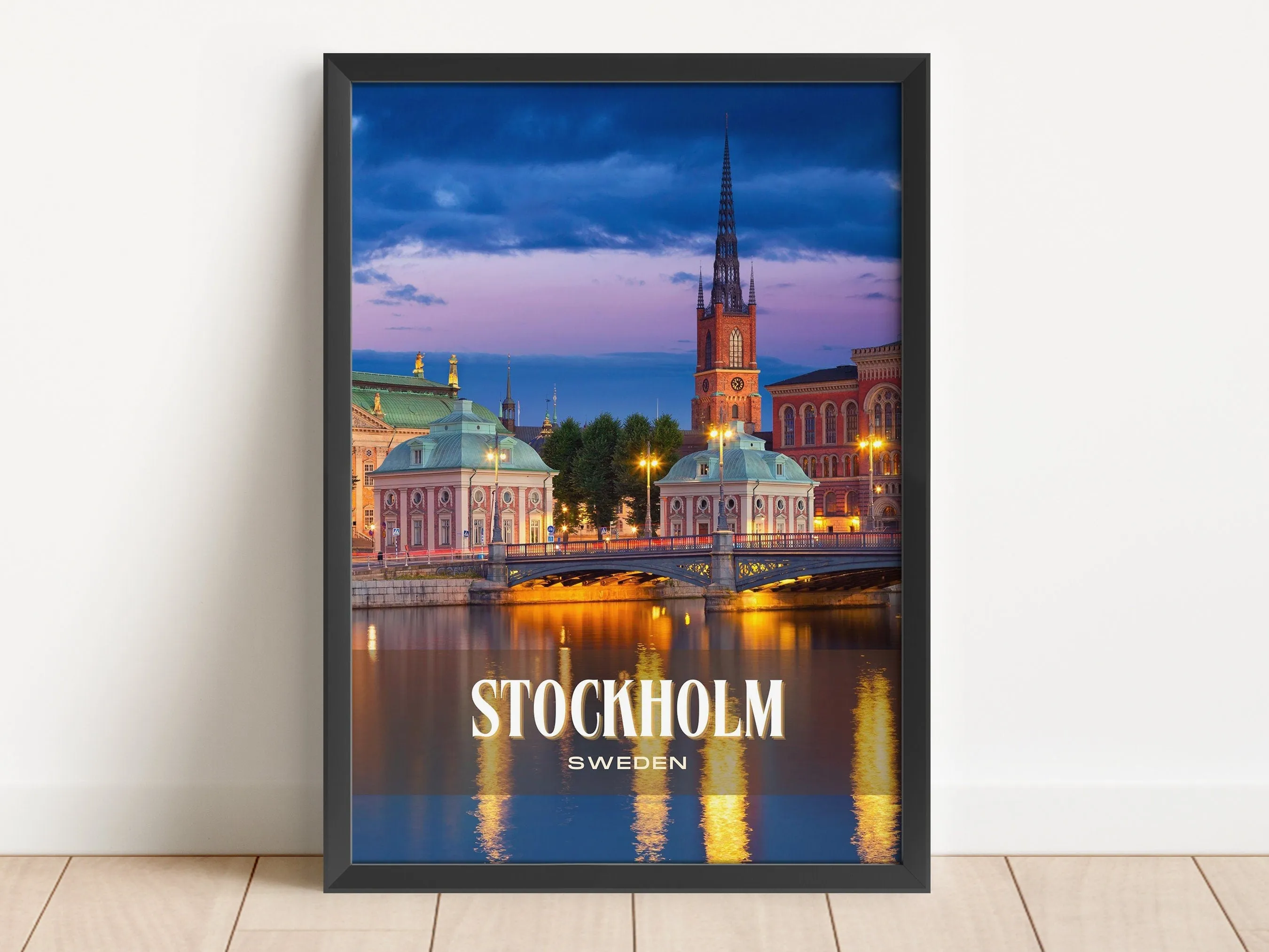 Stockholm Retro Wall Art, Sweden