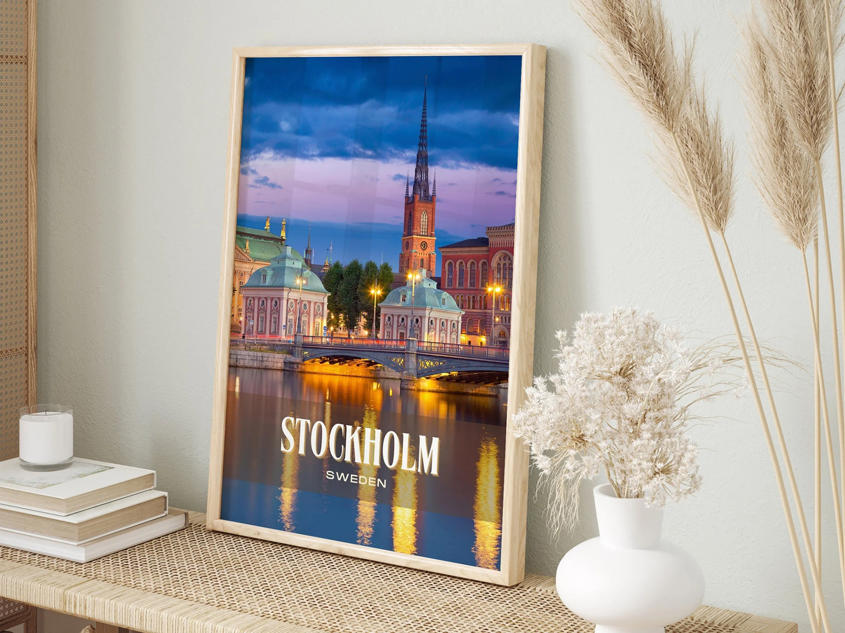 Stockholm Retro Wall Art, Sweden