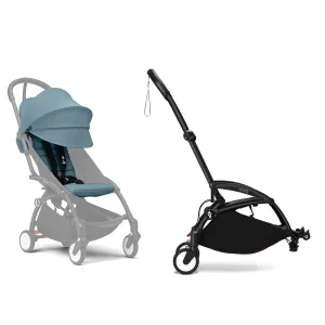 Stokke® YOYO³ Connect & 6M  Colour Pack Bundle Black Frame - Aqua