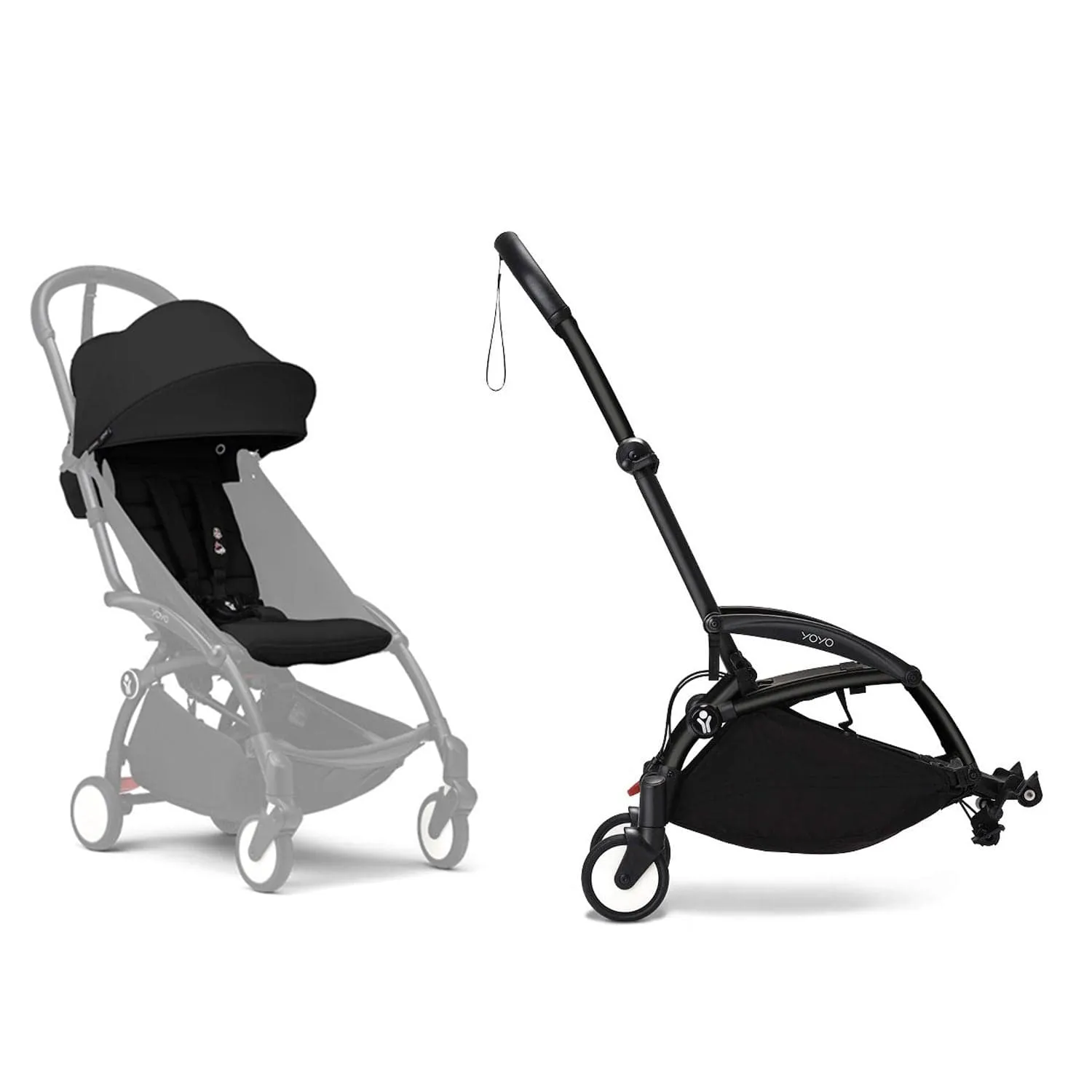 Stokke® YOYO³ Connect & 6M  Colour Pack Bundle Black Frame - Black