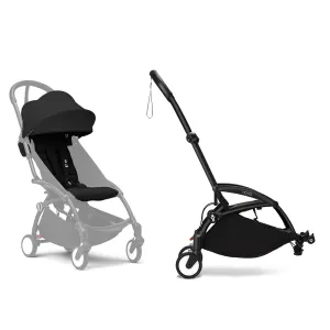 Stokke® YOYO³ Connect & 6M  Colour Pack Bundle Black Frame - Black