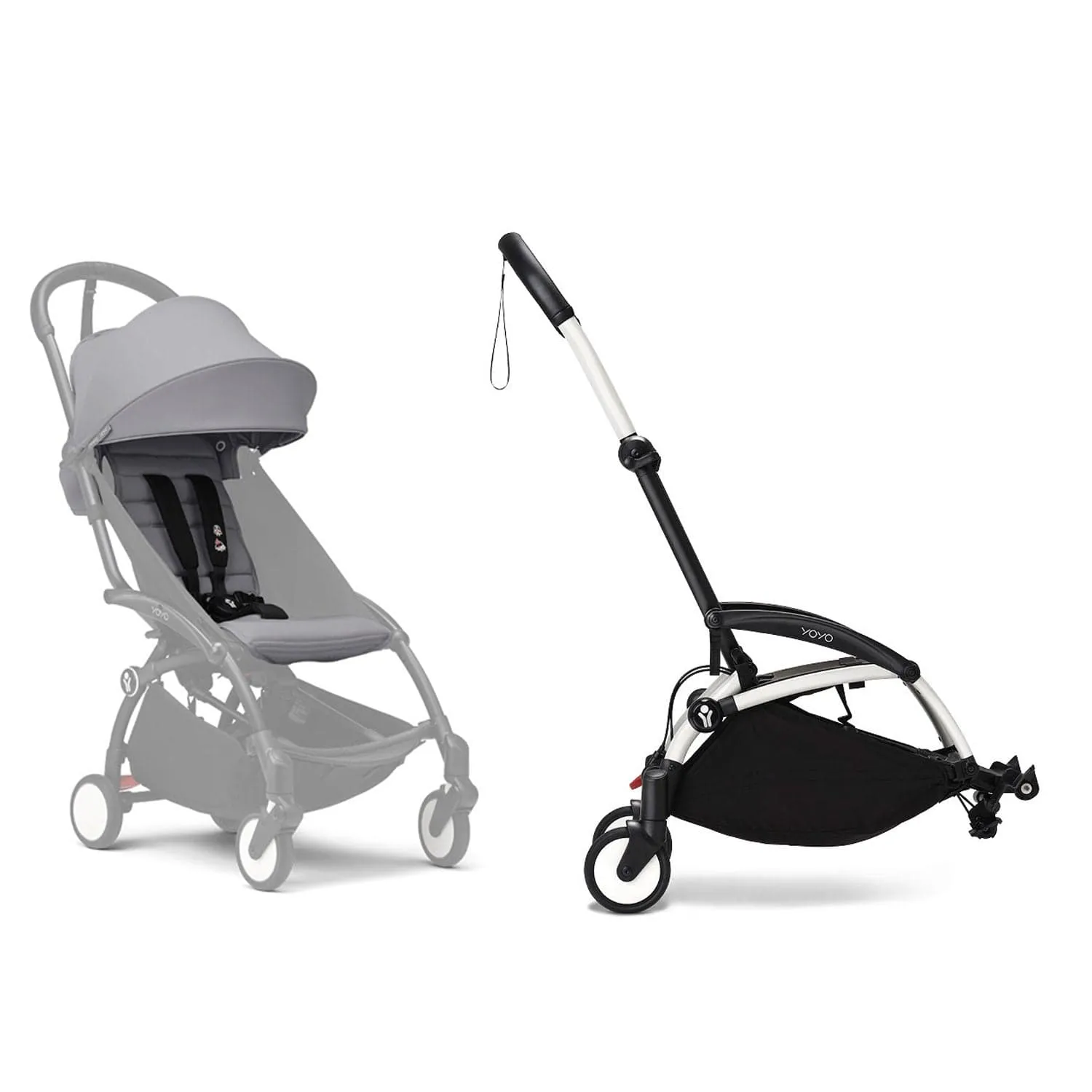 Stokke® YOYO³ Connect & 6M  Colour Pack Bundle White Frame - Stone