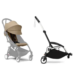 Stokke® YOYO³ Connect & 6M  Colour Pack Bundle White Frame - Toffee