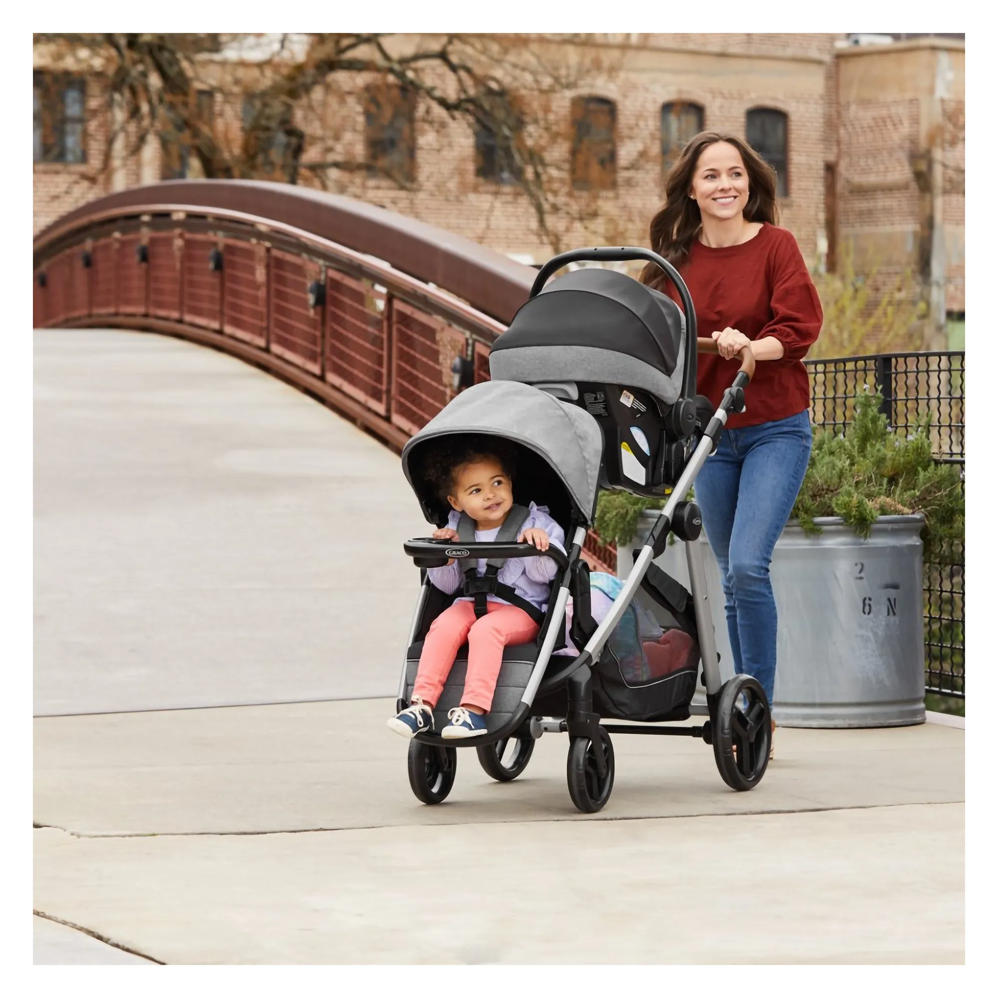 Stroller and car seat graco modes nest2grow, riordan