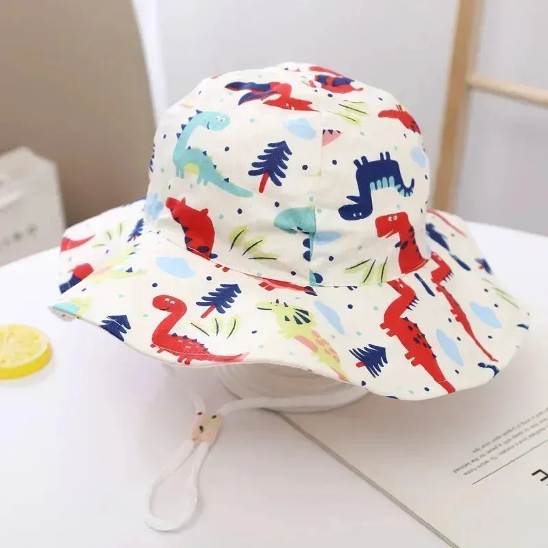 Summer Baby Panama Hat – Cartoon UV Sun Hat for Boys & Girls (Toddler Bucket Cap)